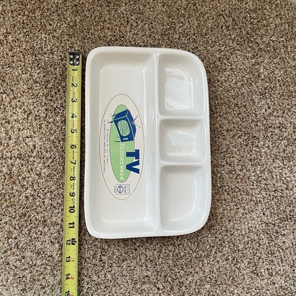 BIA Cordon Bleu Bret Bortner TV Tray White Stoneware Divided Dishes Dinnerware - Picture 2 of 6